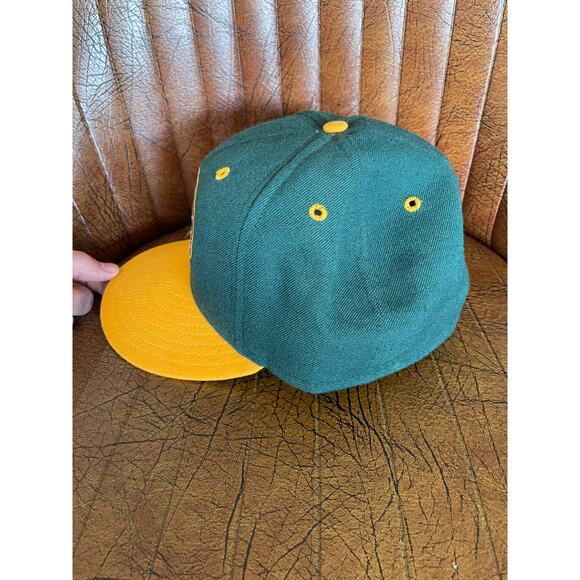 VTG NFL Greenbay Packers New Era USA Made 100% Wool 7 3/8 Fitted Green Hat - Picture 8 of 10